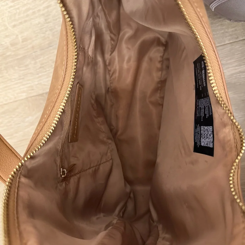 4th + Reckless Vegan Suede Crescent Bag Chic Tan Hobo Purse